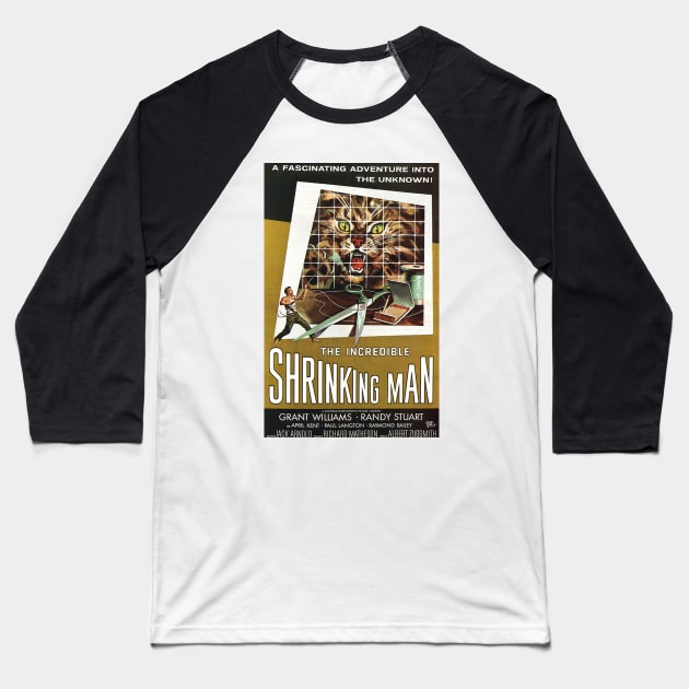 Classic Sci-Fi Movie Poster - The Incredible Shrinking Man Baseball T-Shirt by Starbase79